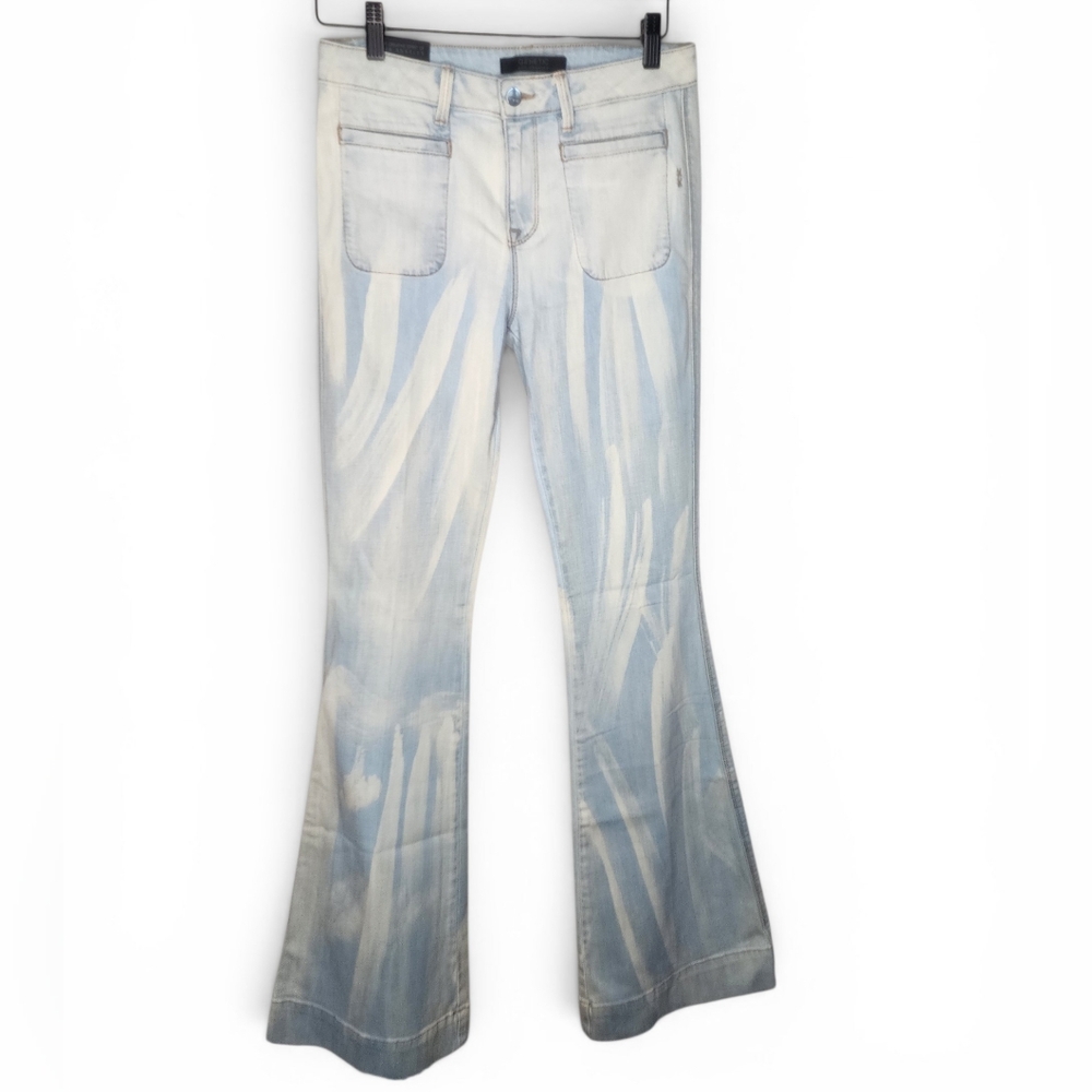 Genetic Denim Tie Dye Flared High Rise Jeans